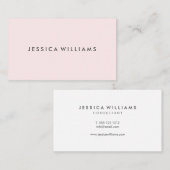 Minimale moderne grafische Blush roze Visitekaartje (Voorkant / Achterkant)