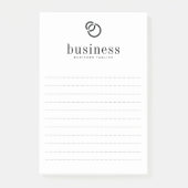 Minimale moderne grafische eenvoudige bedrijfsnaam post-it® notes (Voorkant)