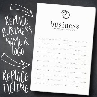 Minimale moderne grafische eenvoudige bedrijfsnaam post-it® notes