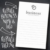 Minimale moderne grafische eenvoudige bedrijfsnaam post-it® notes