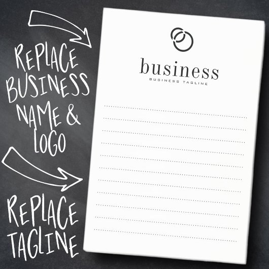 Minimale moderne grafische eenvoudige bedrijfsnaam post-it® notes