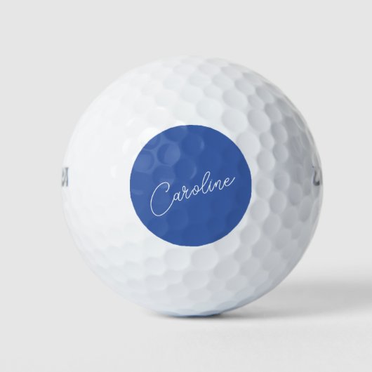 Minimale moderne grafische kalligrafie Naam Blauw Golfballen
