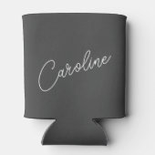 Minimale moderne grafische kalligrafie, zwart blikjeskoeler (Achterkant)