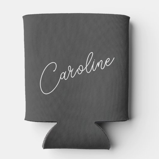 Minimale moderne grafische kalligrafie, zwart blikjeskoeler (Achterkant)