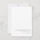 Minimale moderne grafische typografie foto bruilof bedankkaart (Achterkant)