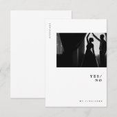 Minimale moderne grafische typografie foto bruilof RSVP kaartje (Voorkant / Achterkant)