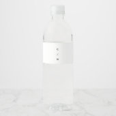 Minimale moderne grafische typografie foto bruilof waterfles etiket (Voorkant)