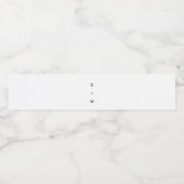 Minimale moderne grafische typografie foto bruilof waterfles etiket (Enkel label)