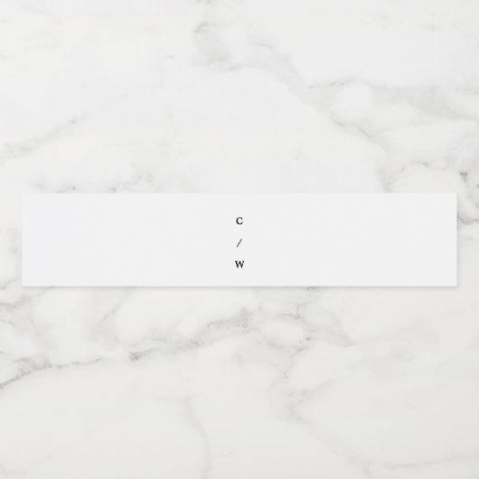 Minimale moderne grafische typografie foto bruilof waterfles etiket (Enkel label)