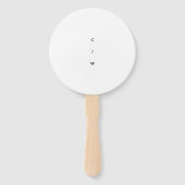 Minimale moderne grafische typografie handwaaier (Achterkant)