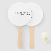 Minimale moderne grafische typografie handwaaier (Voorkant en achterkant)