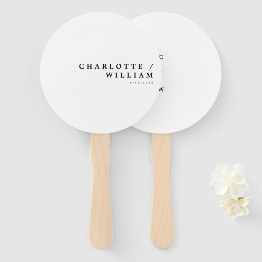 Minimale moderne grafische typografie handwaaier (Voorkant en achterkant)