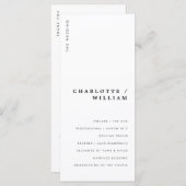 Minimale moderne grafische typografie programmakaart (Voorkant / Achterkant)