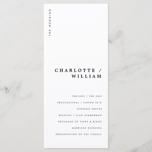 Minimale moderne grafische typografie programmakaart (Voorkant)