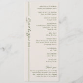 Minimale moderne grijze bruiloft programmakaart (Achterkant)