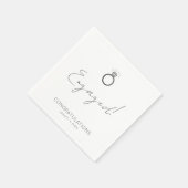 Minimale moderne Grijze Engagement Party Servet (Hoek)