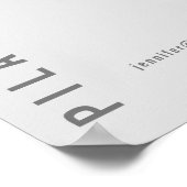 Minimale Moderne Grijze Pilates Fitness Promotie Poster (Hoek)