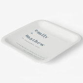 Minimale moderne grijze Typografie Weddenschap Papieren Bordje (Gebogen)