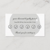 Minimale moderne grijze zalm en de Kaart van Spa L Visitekaartje (Achterkant)