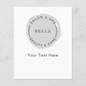 Minimale moderne grijze zout- en ruimtebrochures flyer (Voorkant)