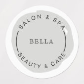 Minimale moderne grijze zout en spa labels (Design 1)