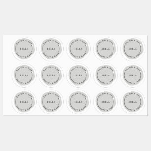 Minimale moderne grijze zout en spa labels