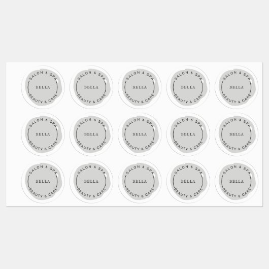 Minimale moderne grijze zout en spa labels (Vel)