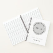 Minimale moderne grijze zout en spa notitieboek (Binnen)