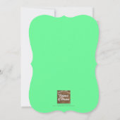 Minimale moderne groene ballon elk nummer verjaard kaart (Achterkant)