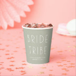 Minimale moderne groene bride Tribe Bachelorette Papieren Bekers<br><div class="desc">Minimaal moderne groene bride van de tribben van de Bachelorette van de Partij</div>