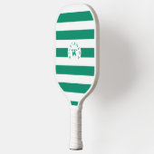 Minimale moderne groene streep aangepaste monogram pickleball paddle (Links)