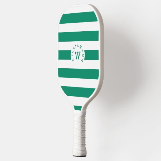 Minimale moderne groene streep aangepaste monogram pickleball paddle (Links)