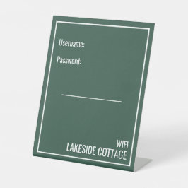 Minimale moderne groene ventilatiehal Wifi Reclamebord Met Voetstuk