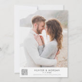 Minimale moderne Gurney's Montauk Resort bruiloft Save The Date (Achterkant)