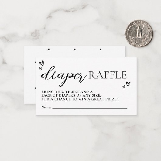 Minimale moderne Hallo Baby shower Notitiekaartje (Voorkant / Achterkant in situ)