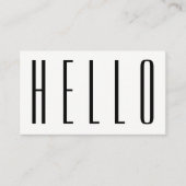 Minimale moderne Hallo Visitekaartje (Voorkant)