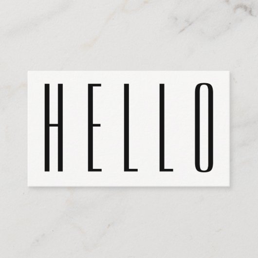 Minimale moderne Hallo Visitekaartje (Voorkant)
