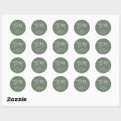 Minimale moderne, handgemaakte zeep met script ronde sticker (Vel)
