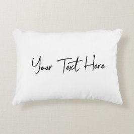 Minimale moderne handgeschreven aangepaste tekst accent kussen