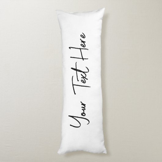 Minimale moderne handgeschreven aangepaste tekst lichaamskussen (Achterkant (Verticaal))