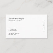 Minimale moderne handgeschreven beheerscool visitekaartje (Achterkant)