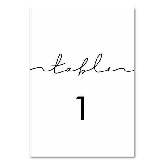 Minimale moderne handgeschreven kalligrafie kaart (Voorkant)