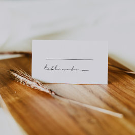 Minimale moderne handgeschreven kalligrafie plaatskaartje