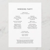 Minimale moderne handgeschreven kalligrafie programmakaart (Achterkant)