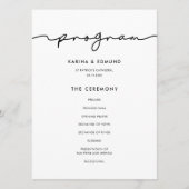 Minimale moderne handgeschreven kalligrafie programmakaart (Voorkant)