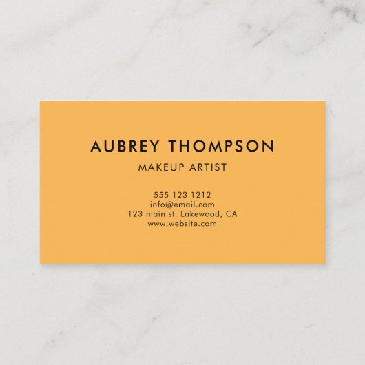 Minimale moderne handgeschreven kalligrafie visitekaartje (Achterkant)