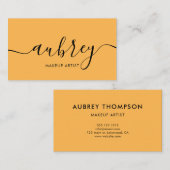 Minimale moderne handgeschreven kalligrafie visitekaartje (Voorkant / Achterkant)