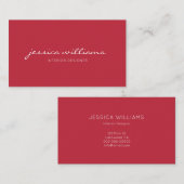 Minimale moderne handgeschreven professional visitekaartje (Voorkant / Achterkant)