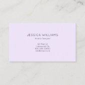 Minimale moderne, handgeschreven professionele bed visitekaartje (Achterkant)