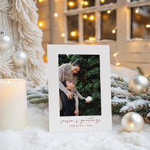 Minimale moderne handgeschreven script foto Kerstm